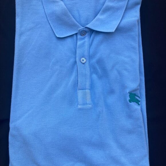 Burberry Brit Men’s Sky Blue Short Sleeve Polo 100% Cotton Embroidered Logo XXL - Picture 7 of 17